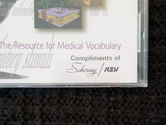 Vintage Pharma Promo MedWords Audio/Visual Dictionary CD-Rom From Schering Pharm