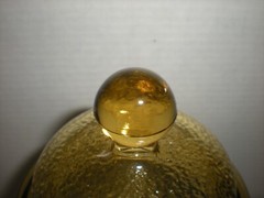 Vintage Apothecary Jar Amber Yellow Urn Ginger Glass Canister 11.5″