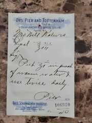File Box & 97 antique prescriptions (1913) – Opium, Morphine, Dionin, Codeine