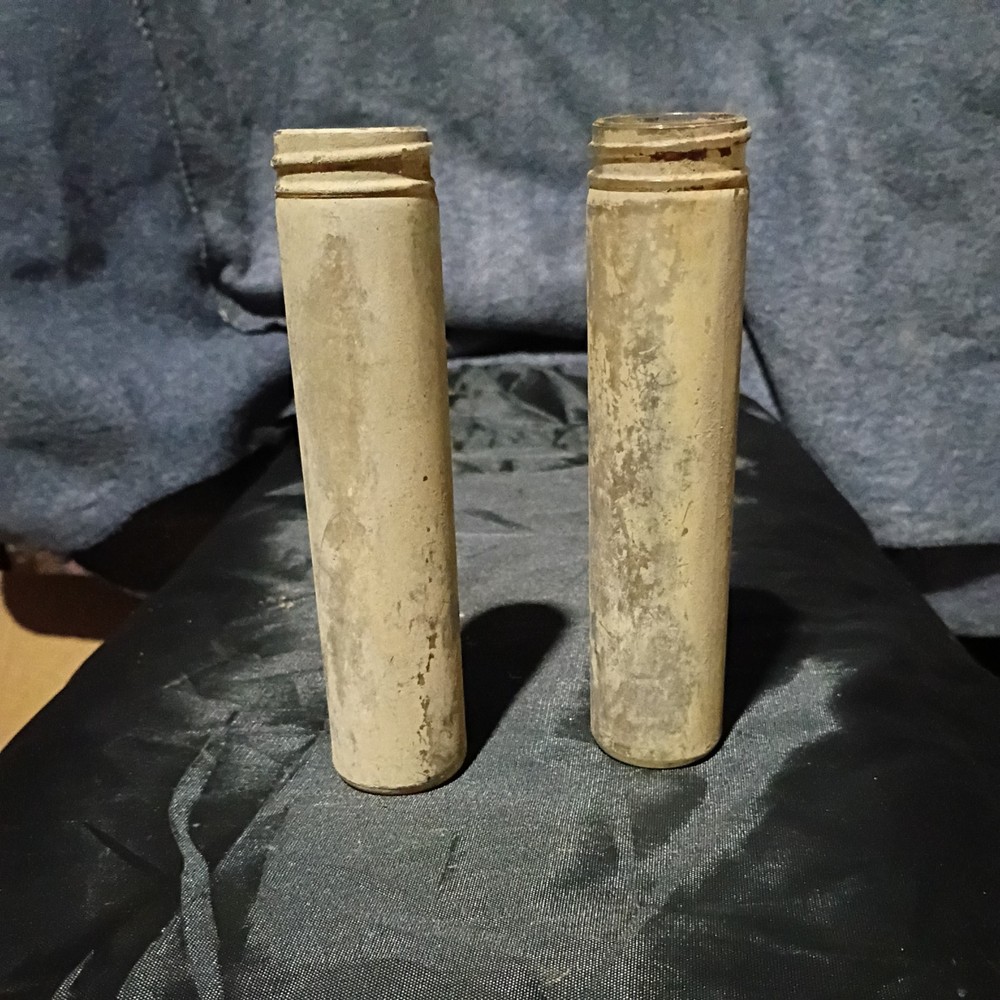 Vintage MEDICAL Glass Vials MedicineJars Test Tubes Threads lot of 2