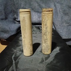 Vintage MEDICAL Glass Vials MedicineJars Test Tubes Threads lot of 2