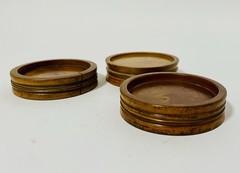 Original Antique Apothecary Chemist Turned Boxwood Treen Pill Rounders Finishers