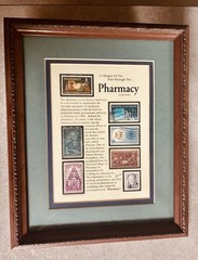 Framed History Of Pharmacy Stamps Jack Rabbit Professional Frame Pharmacist