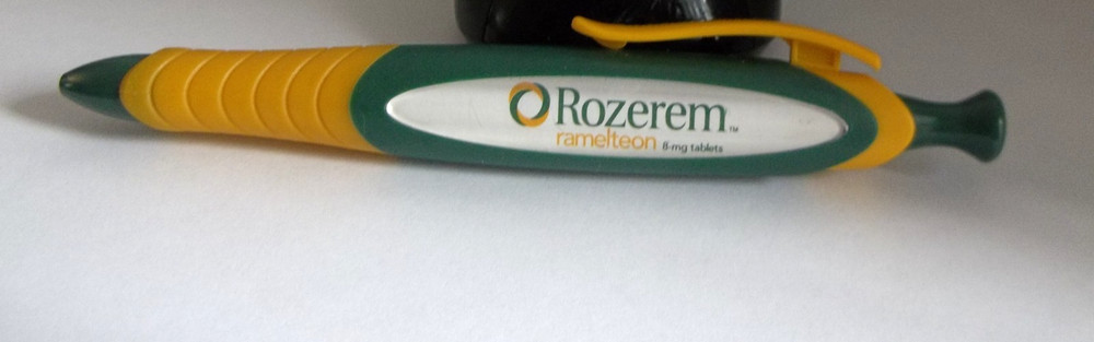 Rozerem Ramelteon Promotional Plastic Pen – Long Tapered Body Large Clip