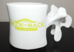 Spine Vertebrae Handle Ceramic Coffee Mug Medical Advertising Great Handle