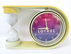 Drug Rep Clock Advertising Pharmaceutical Promo LOTREL Hourglass Battery Op