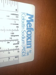Vintage 1982-1983 Mefoxin Calendar/ Ruler Pharmaceuticals