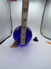 Chemist Apothecary Pharmacy Bottle Cobalt Blue 9.5” Glass Stopper Vintage