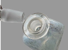 Antique Pharmaceutical Apothecary Medical AQ. Camphor 12″ Glass Bottle Jar