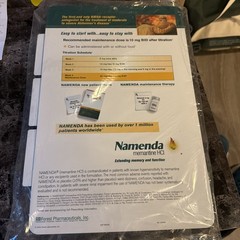 Namenda Pharmaceutical Clipboard Drug Rep Promo 2000s