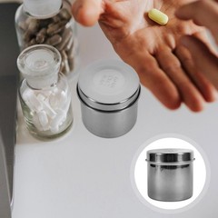 2 PCS Stainless Steel Jars Iodine Gauze Holder Iodophor Canister 3.14 Inch