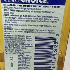 bausch & lomb Clear Choice Mouth Wash Clear Mint Vintage Extremely Rare New Old