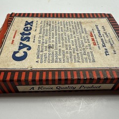 Vintage Cystex Pharmaceutical Pills Box Knox Co. CA $2 size 100 tablets – empty