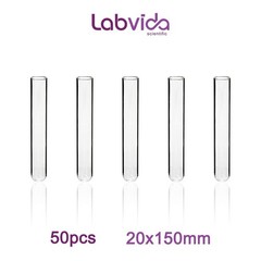 50pcs of Vol.20ml Borosilicate Glass Test Tubes, 20x150mm with Round Bottom,L…