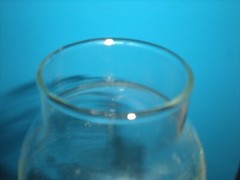Vtg Apothecary Covered Jar Glass Candy Container w/ Lid