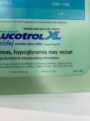 Rare 1999 Glucotrol XL Drug Rep Pharmaceutical Acrylic Clipboard 14″ Dr’s Office