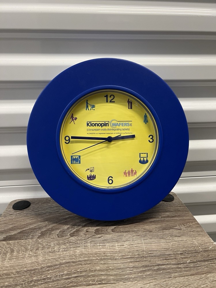 Klonopin Clock Drug Advertising Clonazepam Wafers Drug Clock Marketing Rare