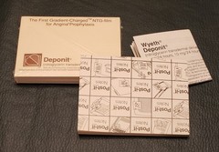 Vtg 1980’s Pharmaceutical Drug Rep Post-It Notes Deponit 1985, 3 Pads 4″ x 3″