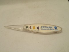 Vintage PREMARIN Drug Advertising Promo Letter Opener 8 in – Acrylic W/ TABLETS