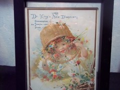 DR KINGS NEW DISCOVERY AD PRINTS 2 SIDED ALSO WITH VTG GLASS BOTTLE #1479