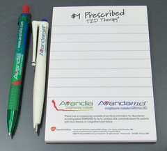 Avandia Avandamet Lot PENS, Sticky Pad Drug Rep Pharmaceutical Promo Advertising