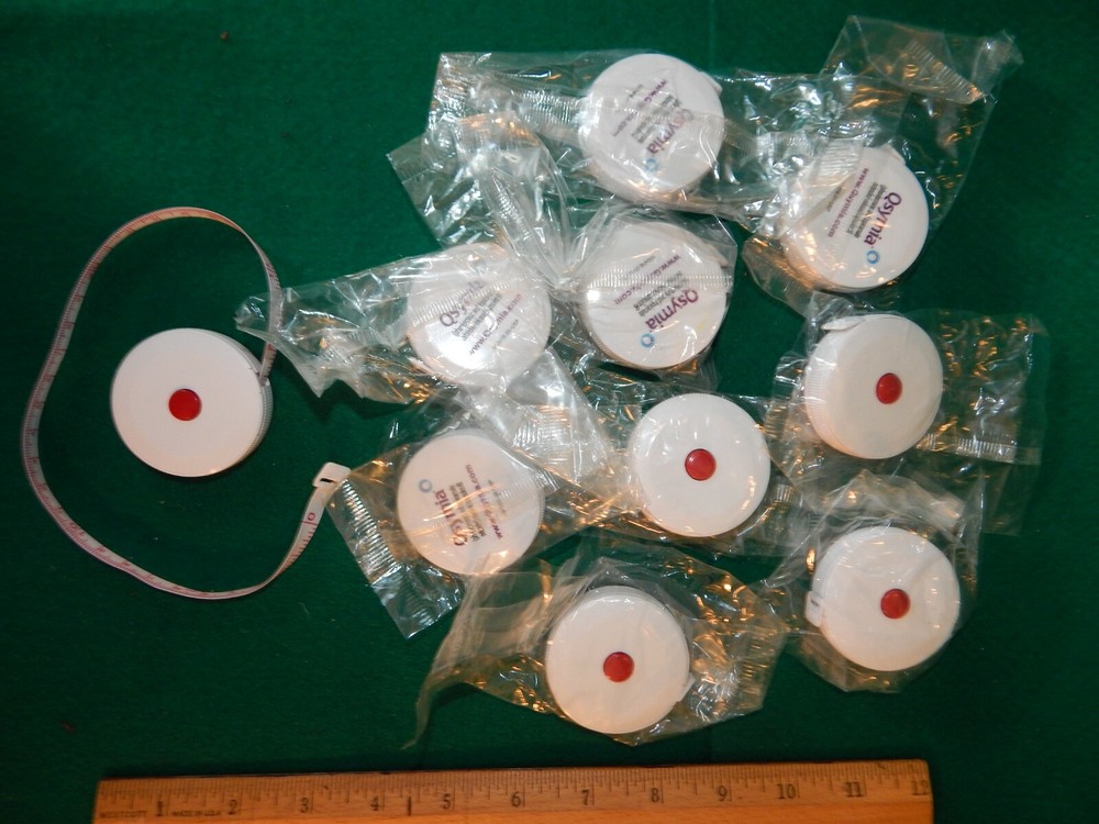 10 retractable 5 Foot pocket vinyl linen tape measures 60” Qsymia Pharma Rep NIP
