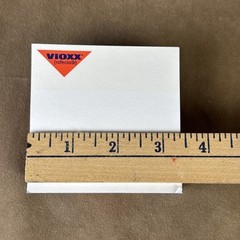 Vintage Vioxx Note Pad Paper *SPLIT INTO 2* Drug Rep Swag Pharmaceutical Notepad