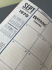 Rare Red Calendar Planner Book 1970 Drug Rep Pharmaceutical Promo Roerig Logos
