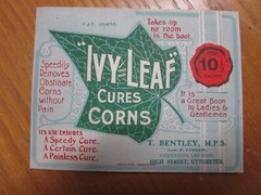 1900s IVY LEAF CORN CURE Paper Envelope CANNABIS Indian HEMP Apothecary PHARMACY