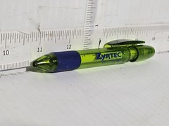 Zyrtec Pharmaceutical Rep Pen Drug Rep Green See-Through Vintage Plastic Ink Pen