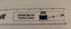 VTG White Desk Ruler Pfizer Laboratories Promotional VISTARIL (Hydroxyzine) 12″
