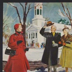1952 Dow Chemical pharmaceutical drugs winter terrier photo art decor print ad