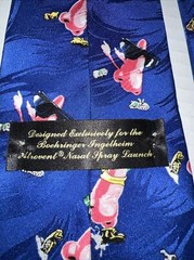 Atrovent Nasal Spray – Silk Neck Tie -Runny Nose ENT Dr -Rare HTF – Made In USA!