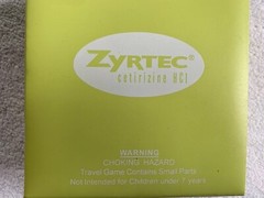 Zyrtec Pharmaceutical Travel Games Set Advertising Promotional Green Case Unused