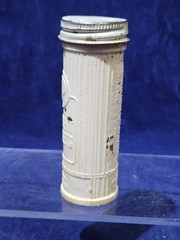 Vtg Polident Tablets Plastic Tube Container Metal Cap Empty 15ct Travel Case