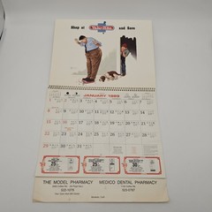 VTG 1989 Valu•Rite Calendar MODESTO, CA The Model Pharmacy Medico Dental COUPONS