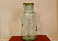 Pharmacy jar for reagents with an unpolished lid volume 1000 ml USSR