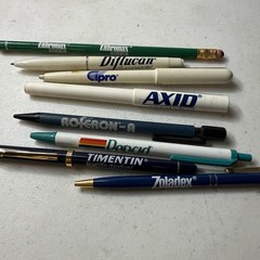Lot of 8 Drug Rep-Pharmaceutical Pens & Pencil with or without ink