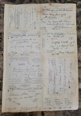 1946 2-sided Pharmacy Ledger Page – 20 vintage prescriptions – Sulfedex