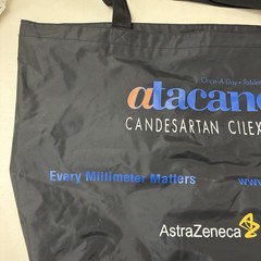Astrazeneca Atacand Candesartan Cilexetil Drug Rep Merch Zippered Black Bag
