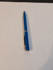 Zoloft Pharmaceutical Drug Blue Advertising Simple Clip On Click Rep Pen