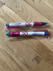 AMBIEN CR Drug Rep Pharmaceutical Promo Advertising PEN Chubby Wide Lot of 2