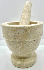 Vintage Italian Marble Mortar and Pestle 4″ x 4″ 1960’s