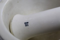 Vintage Large White Coors USA Porcelain Mortar Pestle Set 520-2
