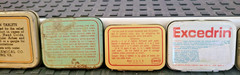 Vintage Pharmacy-Medicine Advertising ASPIRIN tins 13 pcs
