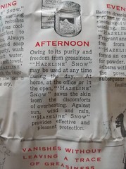 Antique vintage 1920s Hazeline Snow skin whitening cream tube, box