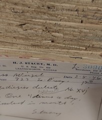 Lot Hundreds Antique 1940’s Paper Prescriptions Pharmacy Medical RX Handmade Box