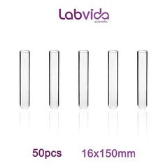 50pcs of Vol.16ml Borosilicate Glass Test Tubes, 16x150mm with Round Bottom, …