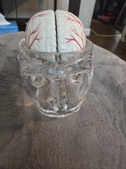 Vintage Seroquel Head Brain Anatomy Pharma Design Sales Display Removable Brain