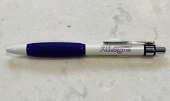 Pharmaceutical Advertising ALLEGRA Drug Rep Paper Mate Click Pen w/ Grip Writes
